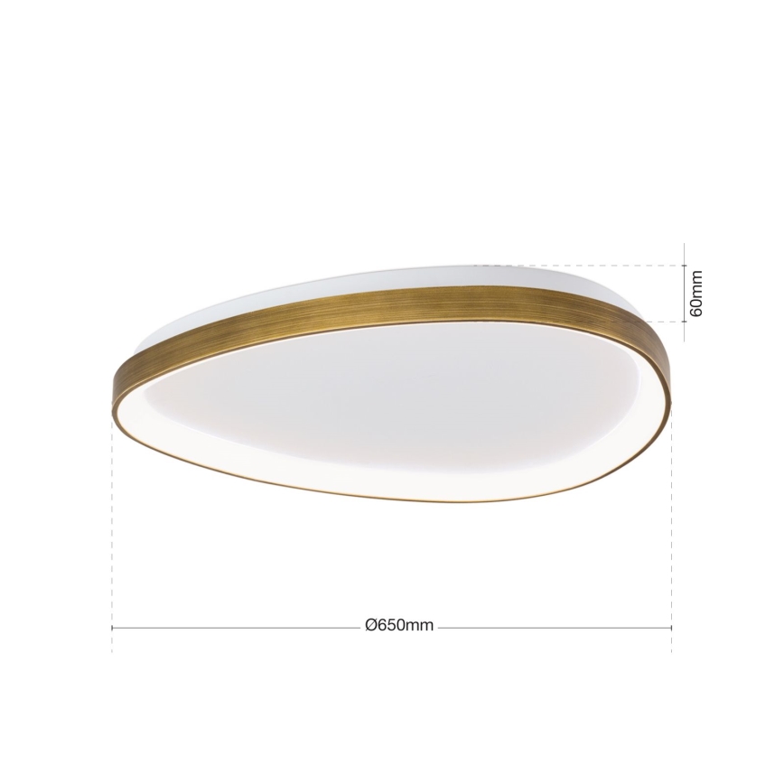 LED Плафониера CHARLIE LED/48W/230V Ø 65 см златист