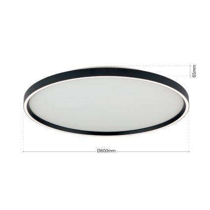 LED Димируем плафон MASCA LED/47W/230V 2700/3350/4000K Ø 60 cm черен