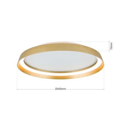 LED Димируем плафон MANTA LED/38W/230V 2700/3000/4000K Ø 45 см златист