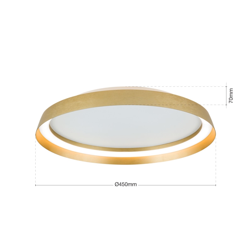 LED Димируем плафон MANTA LED/38W/230V 2700/3000/4000K Ø 45 см златист