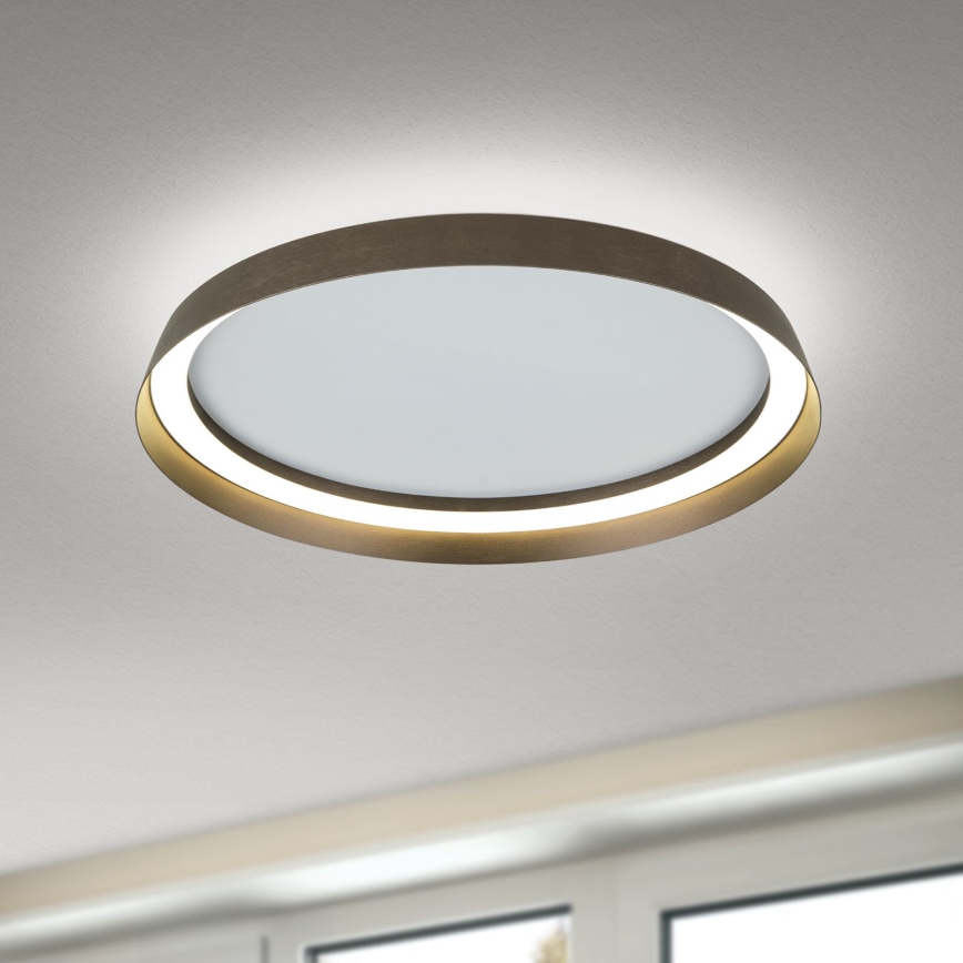 LED Димируем плафон MANTA LED/38W/230V 2700/3000/4000K Ø 45 см кафяв