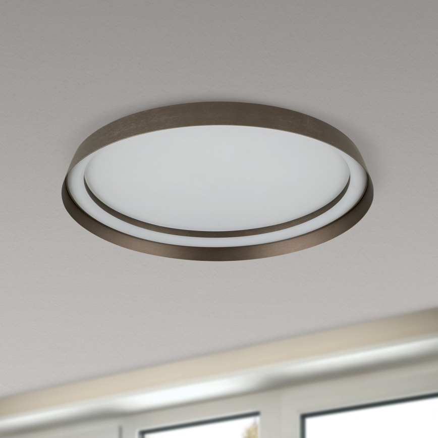LED Димируем плафон MANTA LED/38W/230V 2700/3000/4000K Ø 45 см кафяв