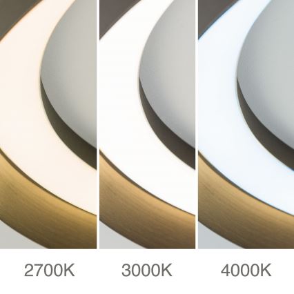 LED Димируем плафон MANTA LED/38W/230V 2700/3000/4000K Ø 45 см кафяв