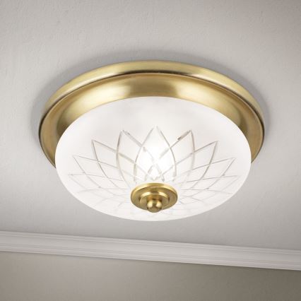 Плафон PORTO 1xE27/40W/230V Ø 26 см златист