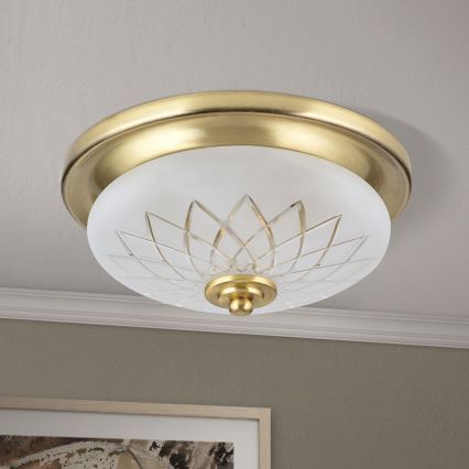 Плафон PORTO 1xE27/40W/230V Ø 26 см златист