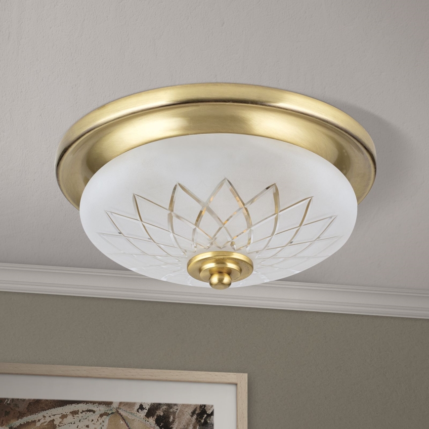 Плафон PORTO 1xE27/40W/230V Ø 26 см златист
