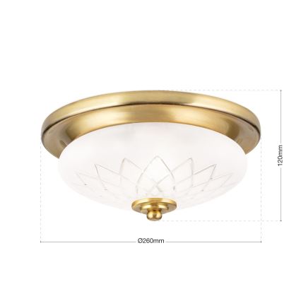 Плафон PORTO 1xE27/40W/230V Ø 26 см златист