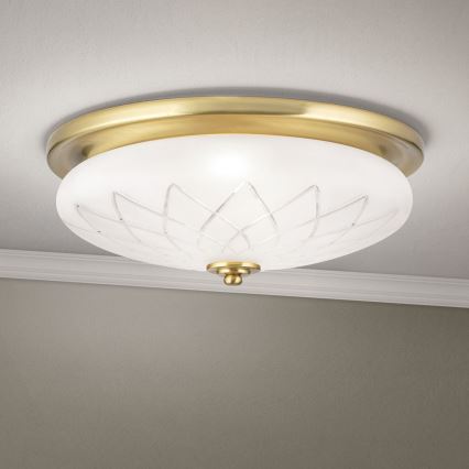 Плафон PORTO 2xE27/40W/230V Ø 37 см златист