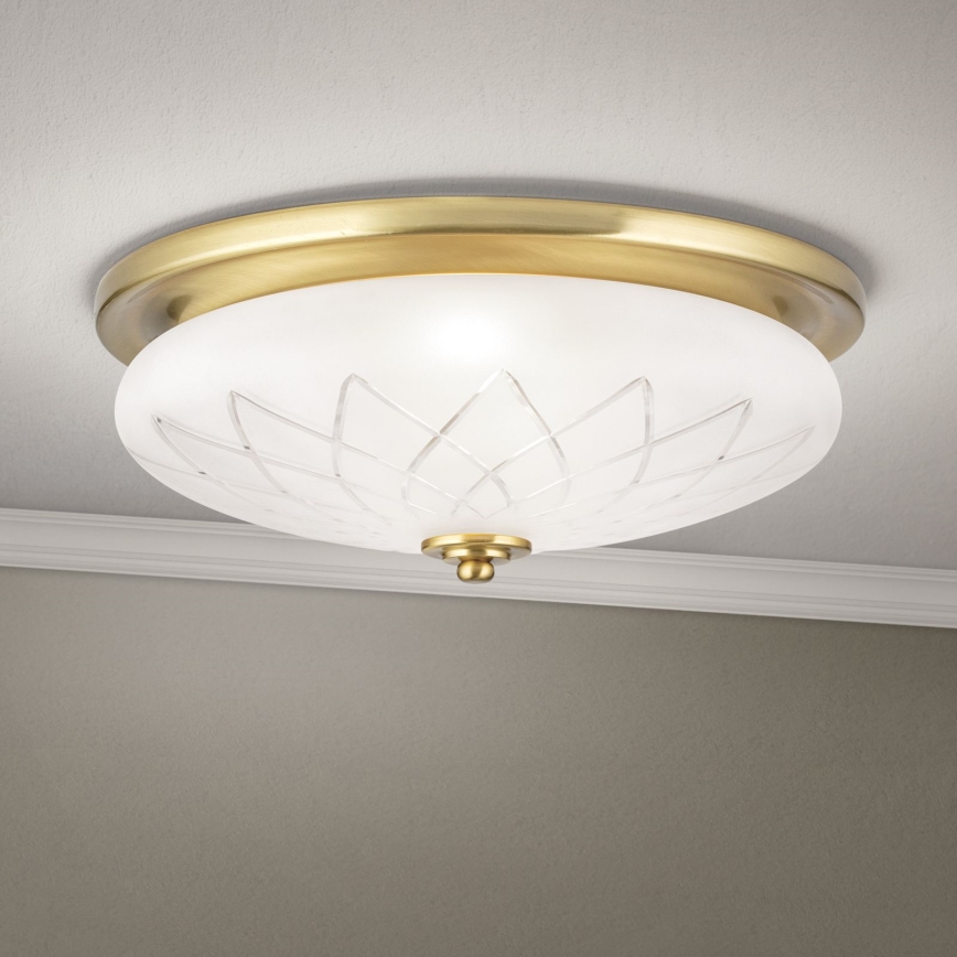 Плафон PORTO 2xE27/40W/230V Ø 37 см златист