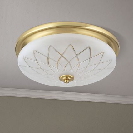 Плафон PORTO 2xE27/40W/230V Ø 37 см златист