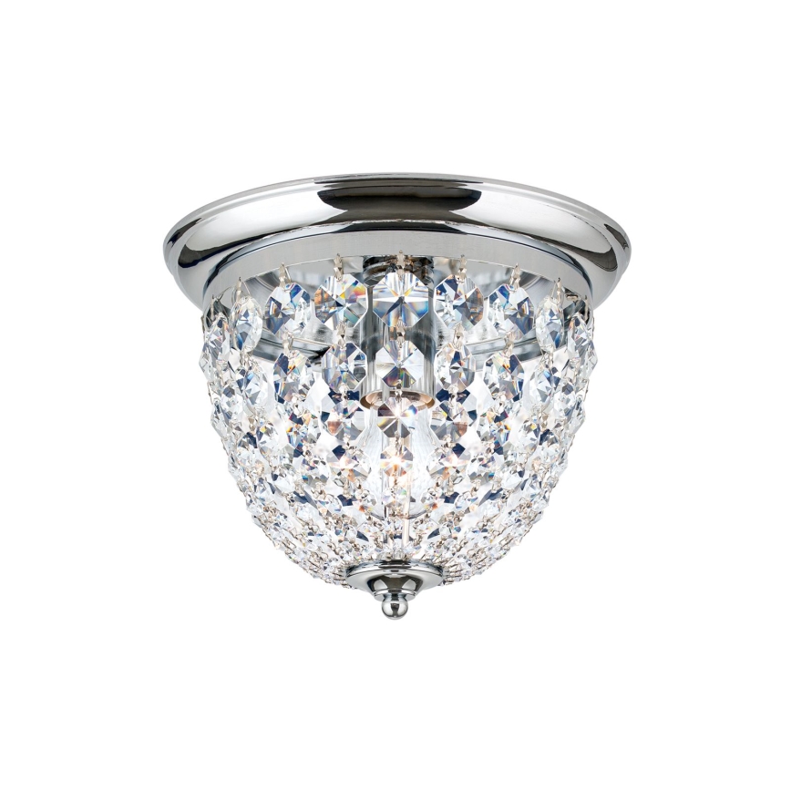 Кристален плафон PLAFOND 1xE27/40W/230V Ø 26 см лъскав хром