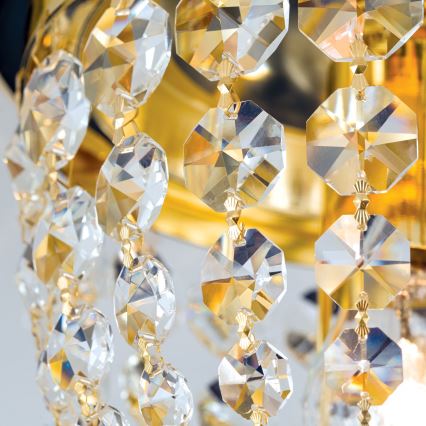 Кристален плафон PLAFOND 1xE27/40W/230V Ø 26 см златист