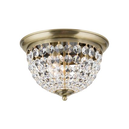 Кристален плафон PLAFOND  3xE27/40W/230V Ø 35 см бронзов