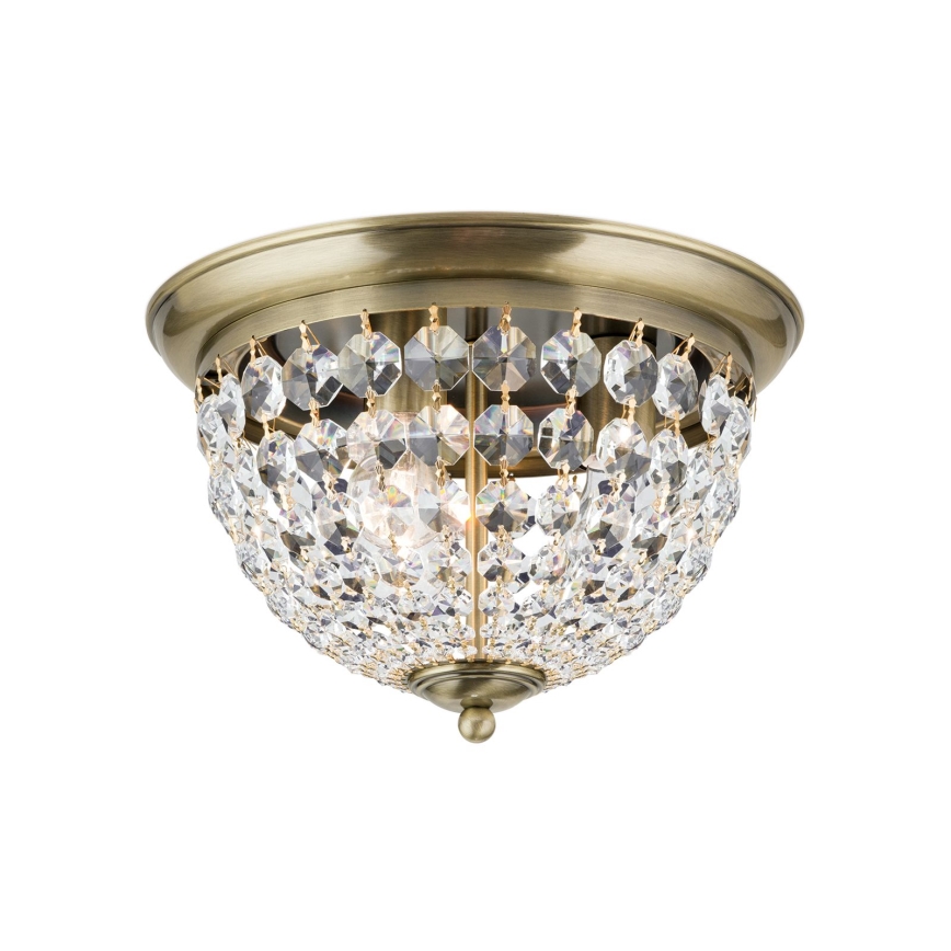 Кристален плафон PLAFOND  3xE27/40W/230V Ø 35 см бронзов