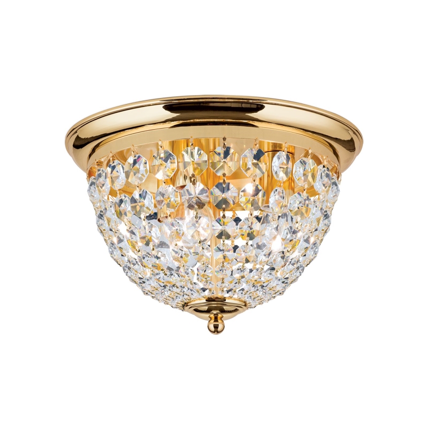 Кристален плафон PLAFOND 3xE27/40W/230V Ø 35 см златист