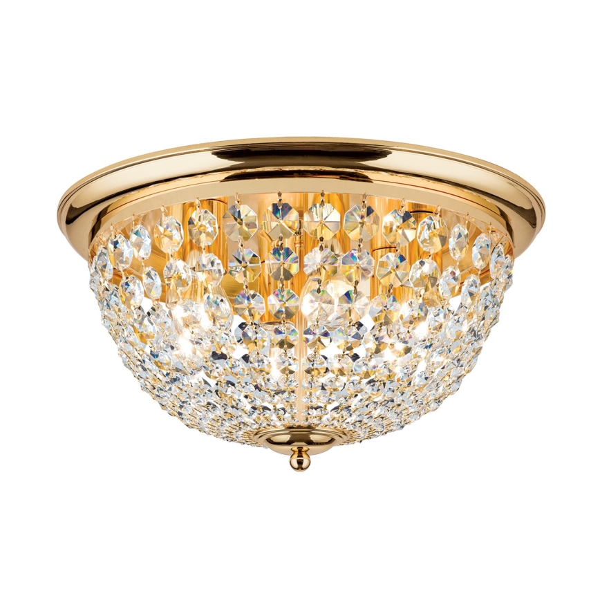 Кристален плафон PLAFOND 6xE27/40W/230V Ø 47 см златист