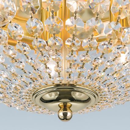 Кристален плафон PLAFOND 6xE27/40W/230V Ø 47 см златист