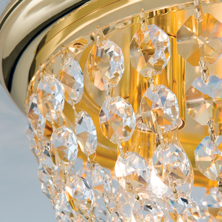 Кристален плафон PLAFOND 6xE27/40W/230V Ø 47 см златист