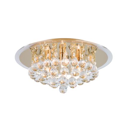 Кристален плафон GLORIA 4xG9/40W/230V Ø 38 см златист
