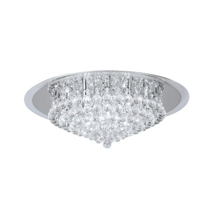 Кристален плафон GLORIA 9xG9/40W/230V Ø 62 см прозрачен/лъскав хром