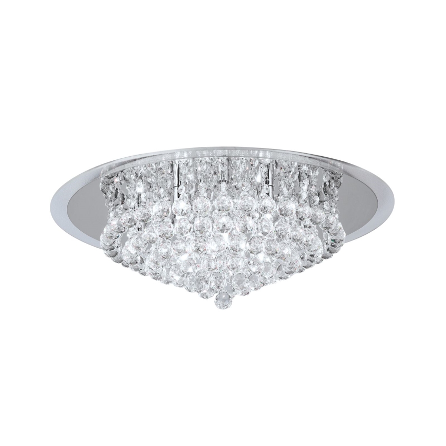 Кристален плафон GLORIA 9xG9/40W/230V Ø 62 см прозрачен/лъскав хром