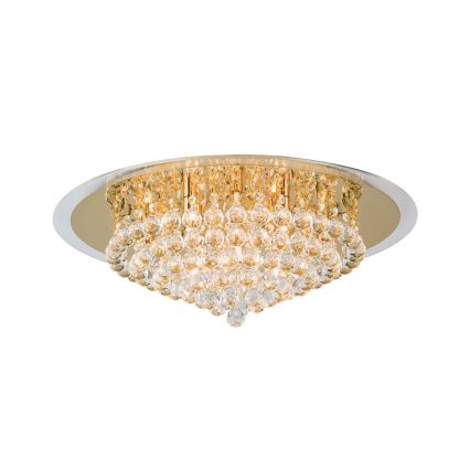 Кристален плафон GLORIA 9xG9/40W/230V Ø 62 см златист