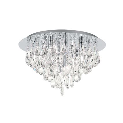 Кристален плафон CELESTE 6xG9/40W/230V Ø 45 см лъскав хром