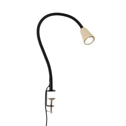 Гъвкава настолна лампа DOTTY със скоба 1xGU10/10W/230V бежова/черна