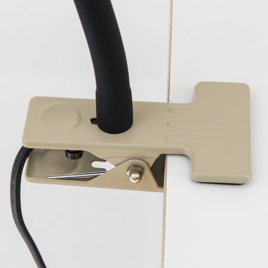 Гъвкава настолна лампа с щипка DOTTY 1xGU10/10W/230V бежова/черна