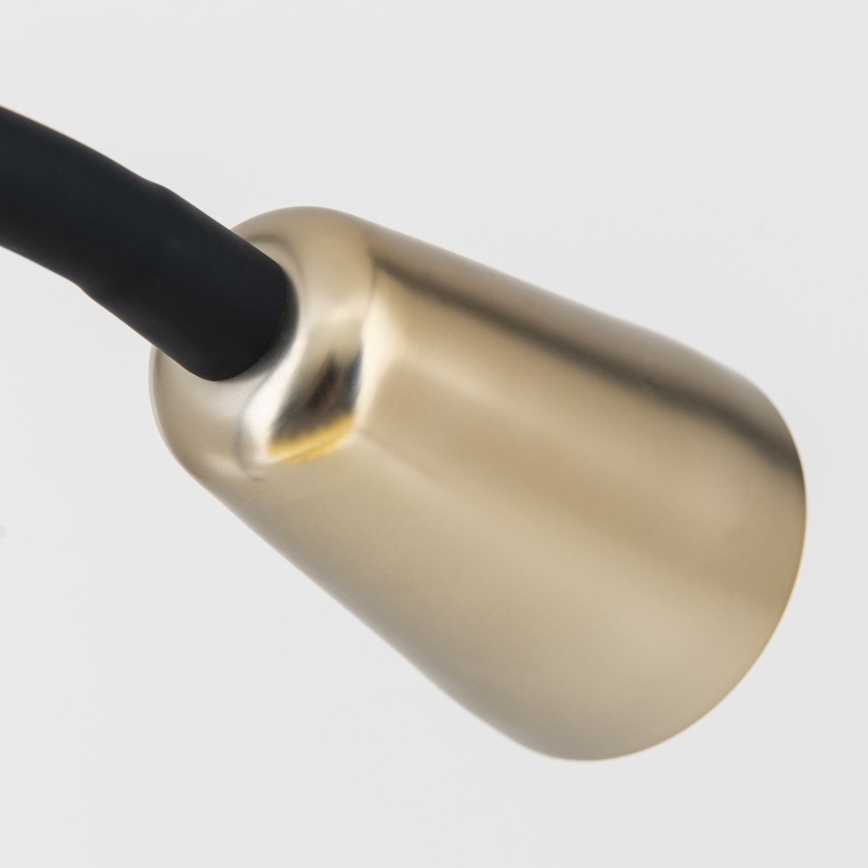 Гъвкава настолна лампа с щипка DOTTY 1xGU10/10W/230V месинг/черен