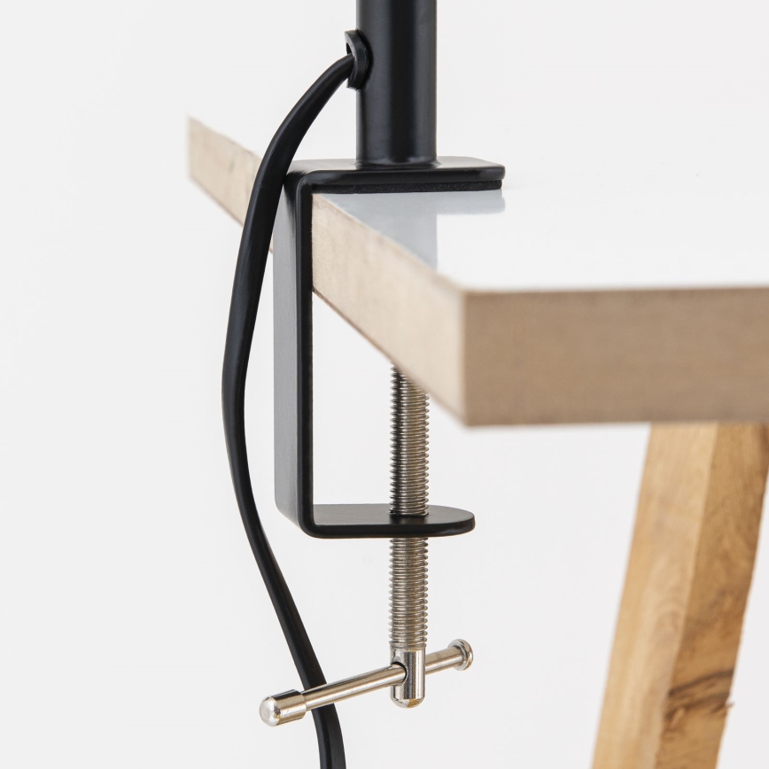 Гъвкава настолна лампа с щипка DOTTY 1xGU10/10W/230V месинг/черен