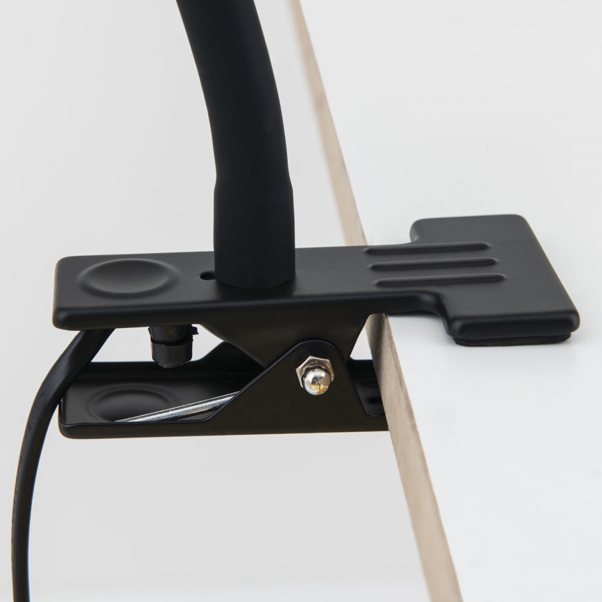 Гъвкава настолна лампа с щипка DOTTY 1xGU10/10W/230V месинг/черна