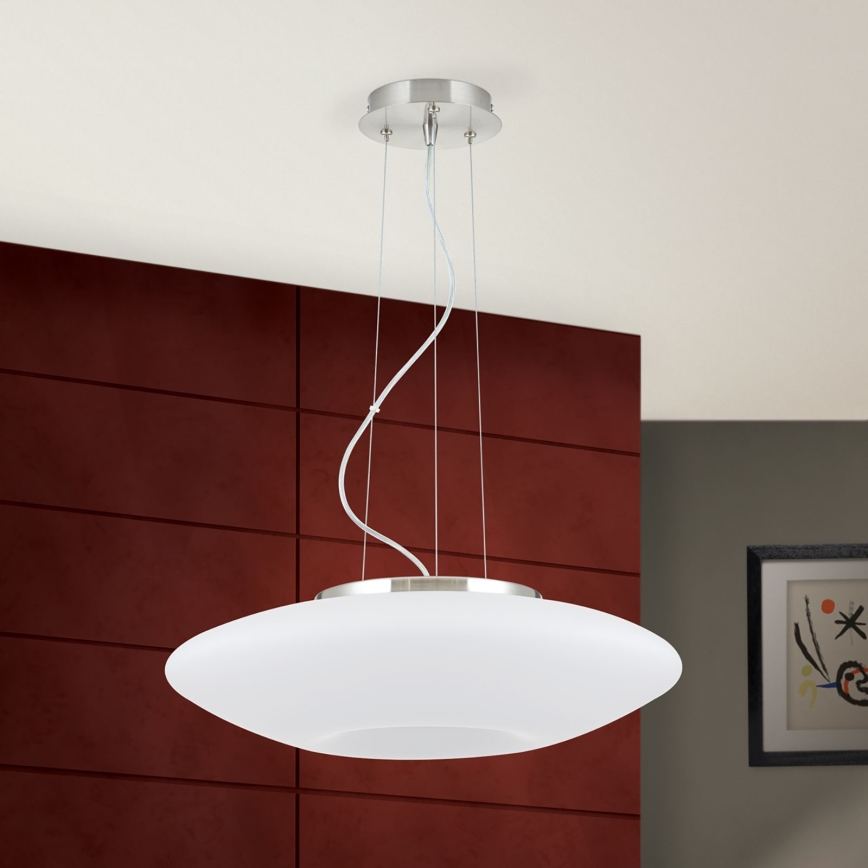 Пендел BLANC 2xE27/60W/230V Ø 49 см матов хром