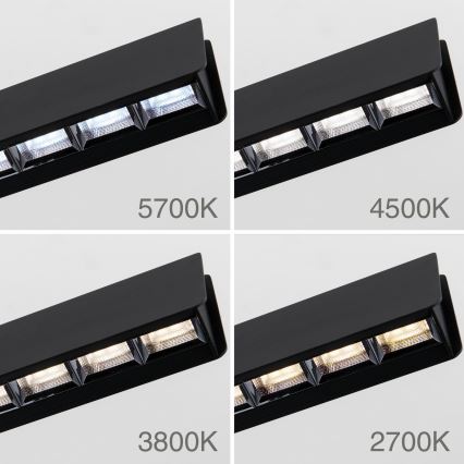 LED Димируем пендел TARA LED/44W/230V 2700/3800/4500/5700K черен