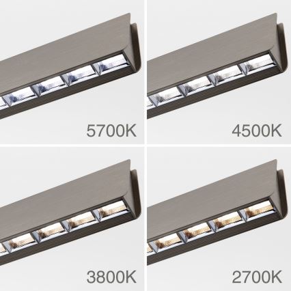 LED Димируем пендел TARA LED/44W/230V 2700/3800/4500/5700K матов хром