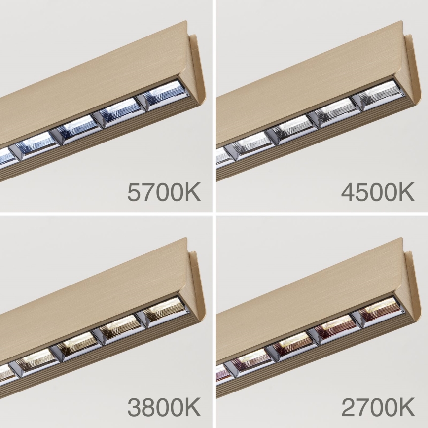 LED Димируем пендел TARA LED/44W/230V 2700/3800/4500/5700K златист