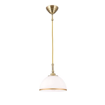 Пендел OLD LAMP 1xE27/40W/230V бял/месинг