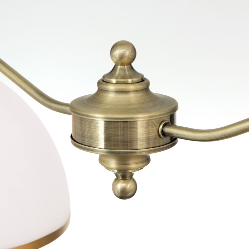 Пендел OLD LAMP 2xE27/40W/230V бял/месинг
