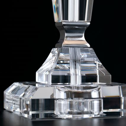 Кристална настолна лампа VERONIQUE 1xE27/60W/230V бял/прозрачен