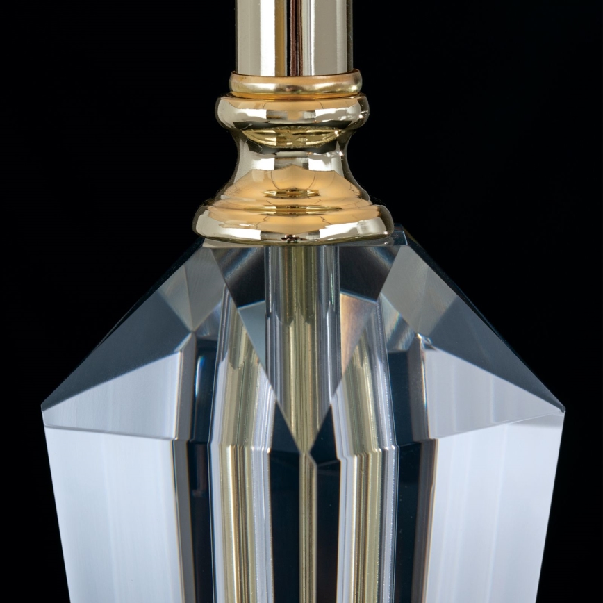 Кристална настолна лампа VERONIQUE 1xE27/60W/230V кремав/прозрачен