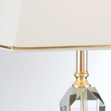 Кристална настолна лампа VERONIQUE 1xE27/60W/230V кремав/прозрачен