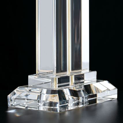 Кристална настолна лампа VERONIQUE 1xE27/60W/230V кремав/прозрачен