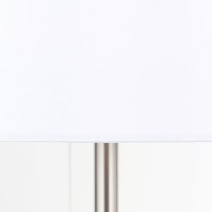 Настолна лампа с USB порт LUDWIG 1xE27/40W/230V 50 cm бял/матов хром