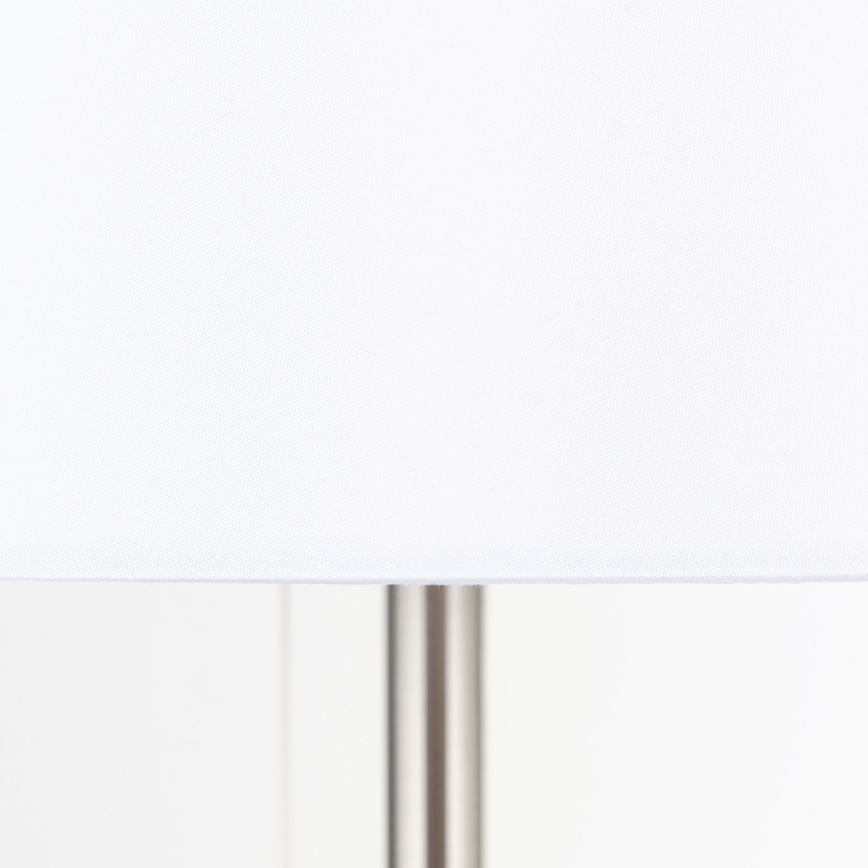 Настолна лампа с USB порт LUDWIG 1xE27/40W/230V 50 cm бял/матов хром