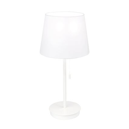 Настолна лампа с USB порт LUDWIG 1xE27/40W/230V 50 см бял