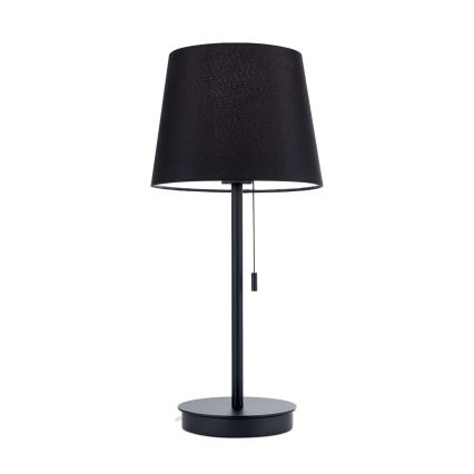 Настолна лампа с USB порт LUDWIG 1xE27/40W/230V 50 см черен