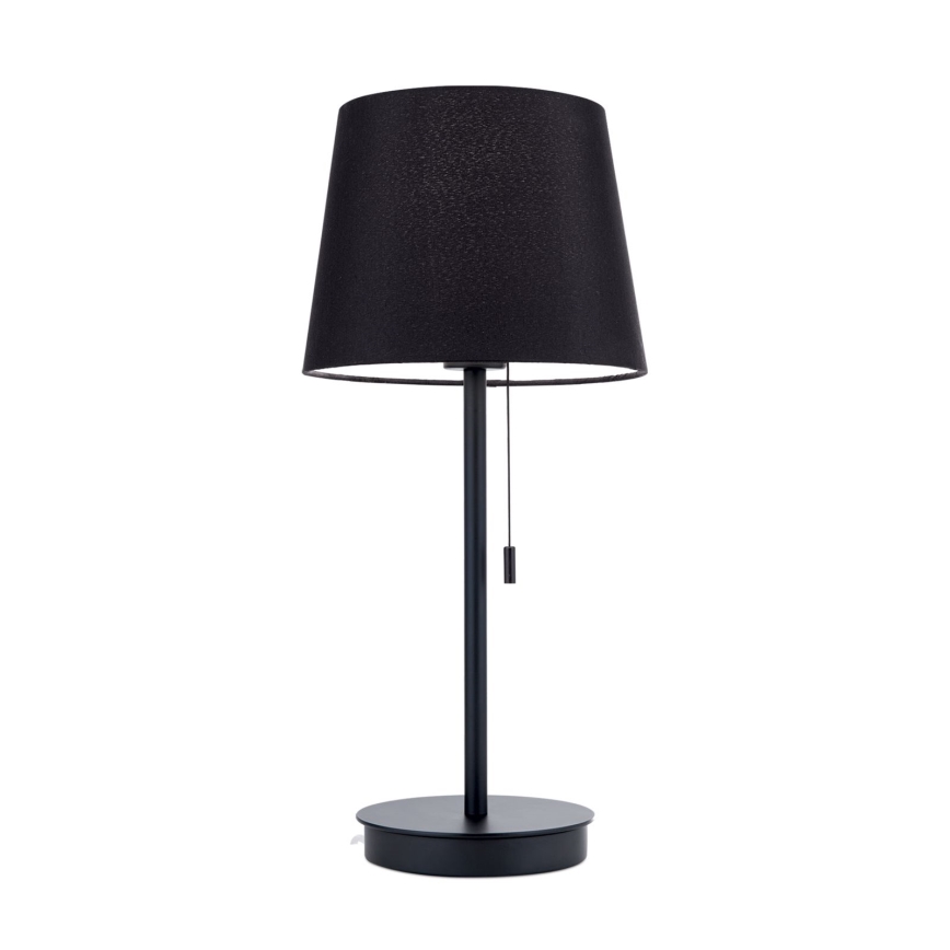 Настолна лампа с USB порт LUDWIG 1xE27/40W/230V 50 см черен