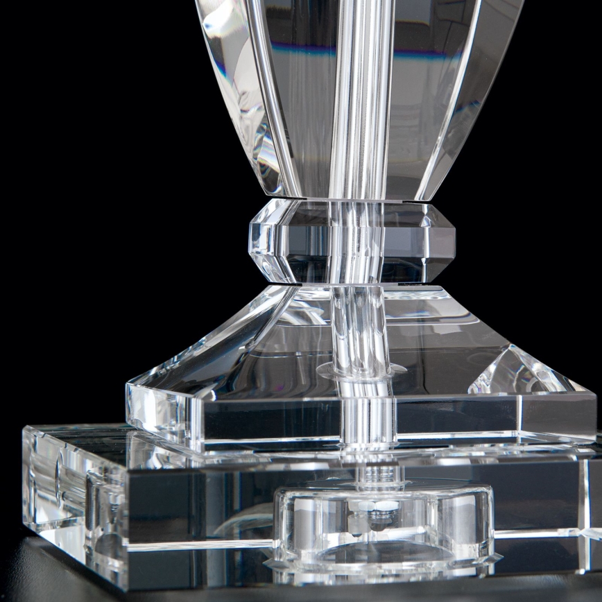 Кристална настолна лампа POKAL 1xE27/60W/230V бял/прозрачен