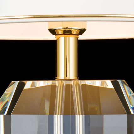 Настолна лампа ALEXIS 1xE27/60W/230V кремав/златист/прозрачен