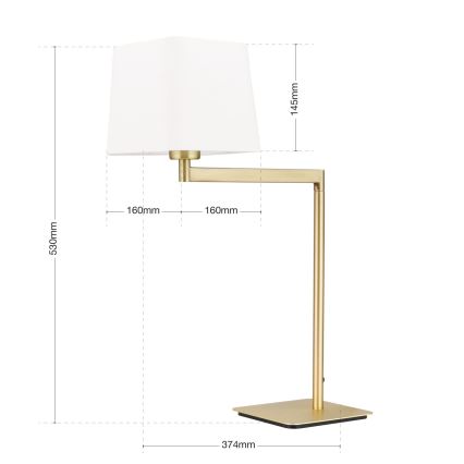 Настолна лампа CARLTON 1xE27/40W/230V бял/златист